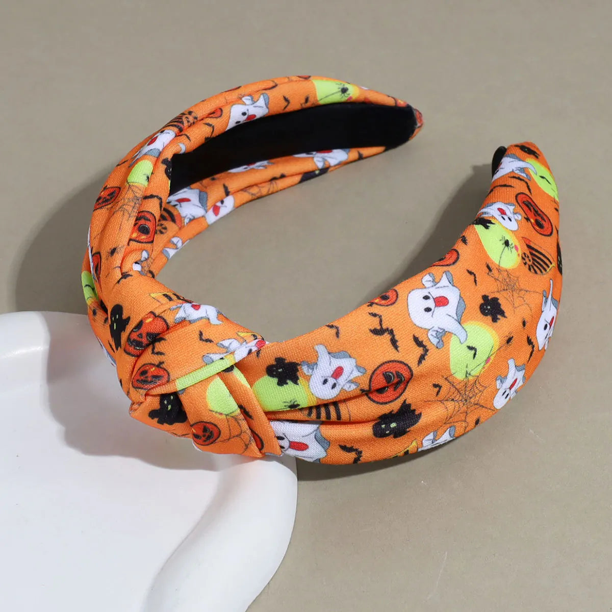 Halloween Glam Knotted Orange Headband