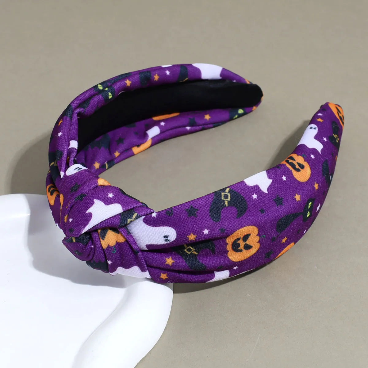 Halloween Glam Knotted Purple Headband