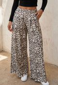 Leopard Print Wide-Leg Pants