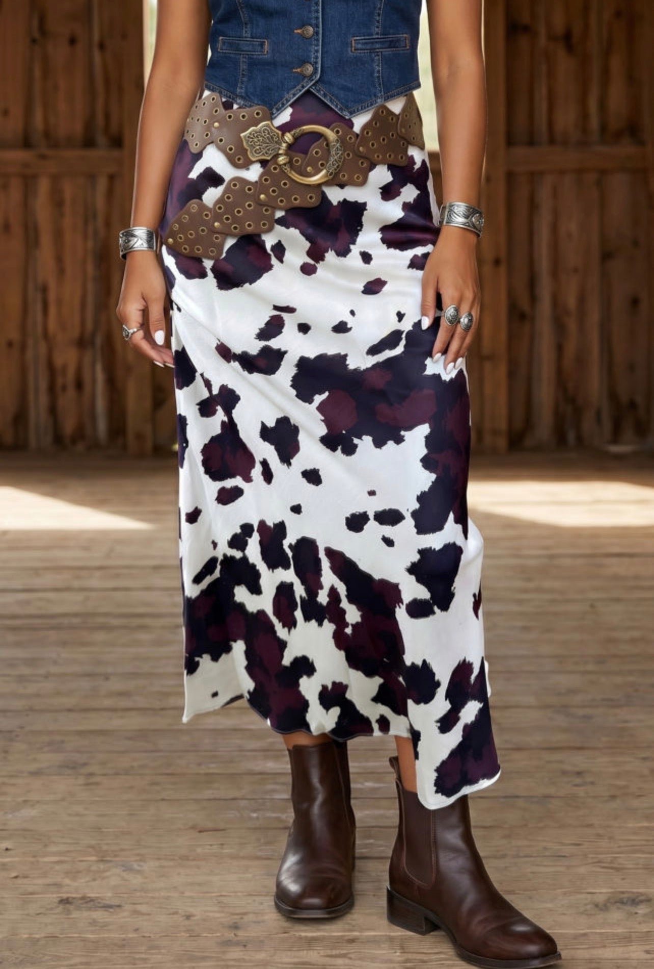 Rustic Rodeo Abstract Skirt