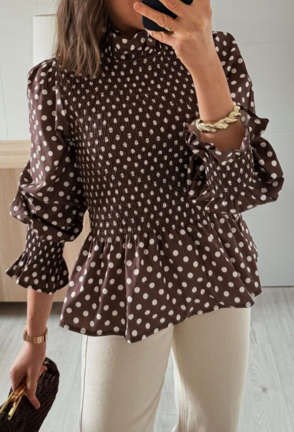 Cocoa Dot Darling Blouse