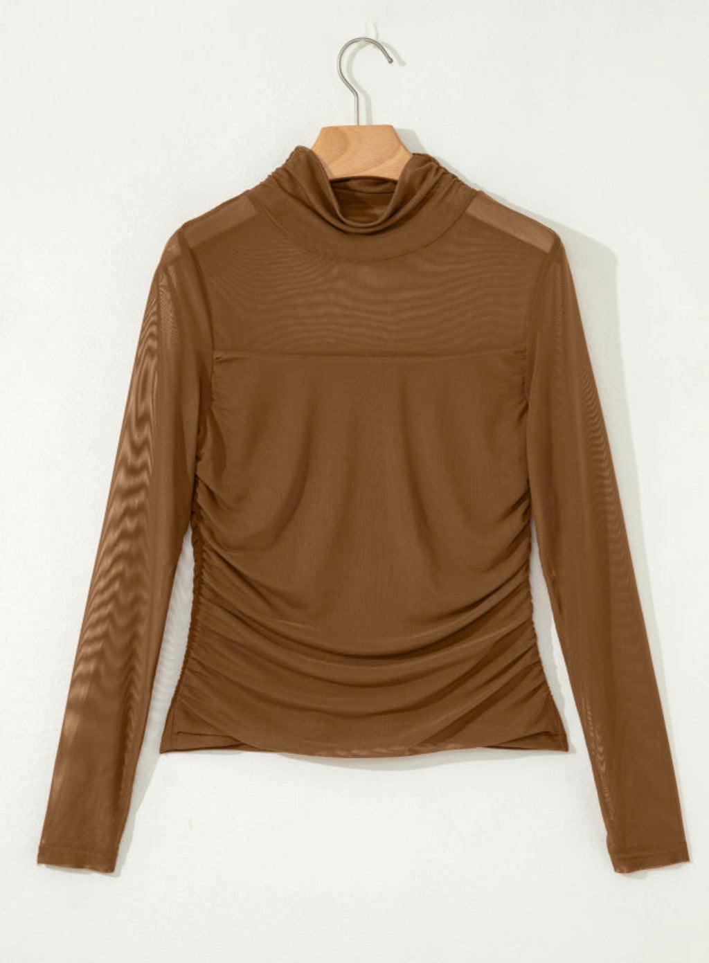 Mocha Mesh Beauty Top