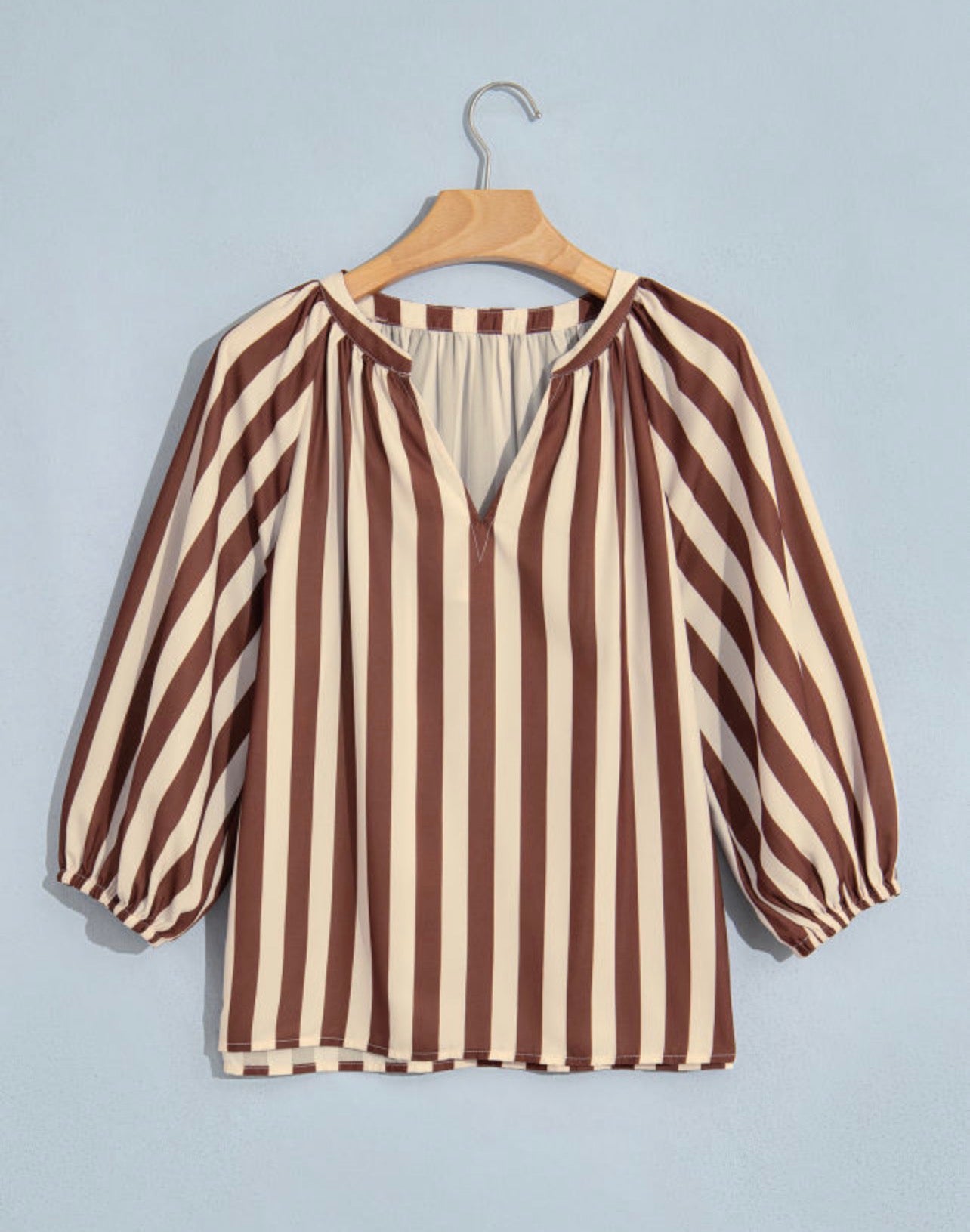 Cocoa Stripe Blouse