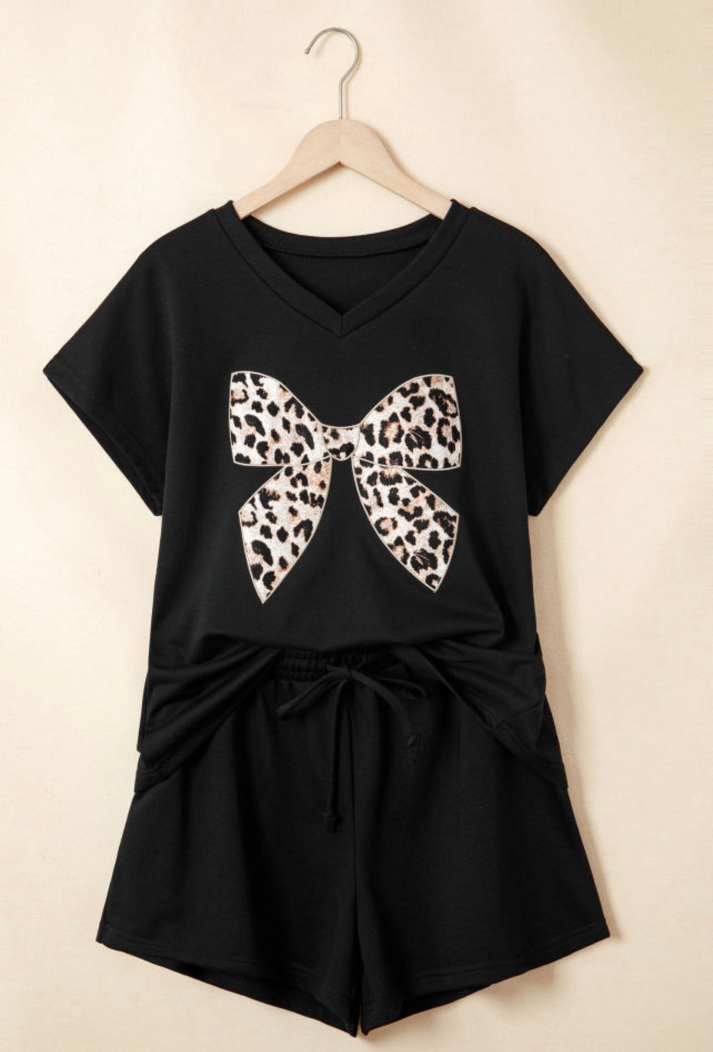 Leopard Bow Lounge Set