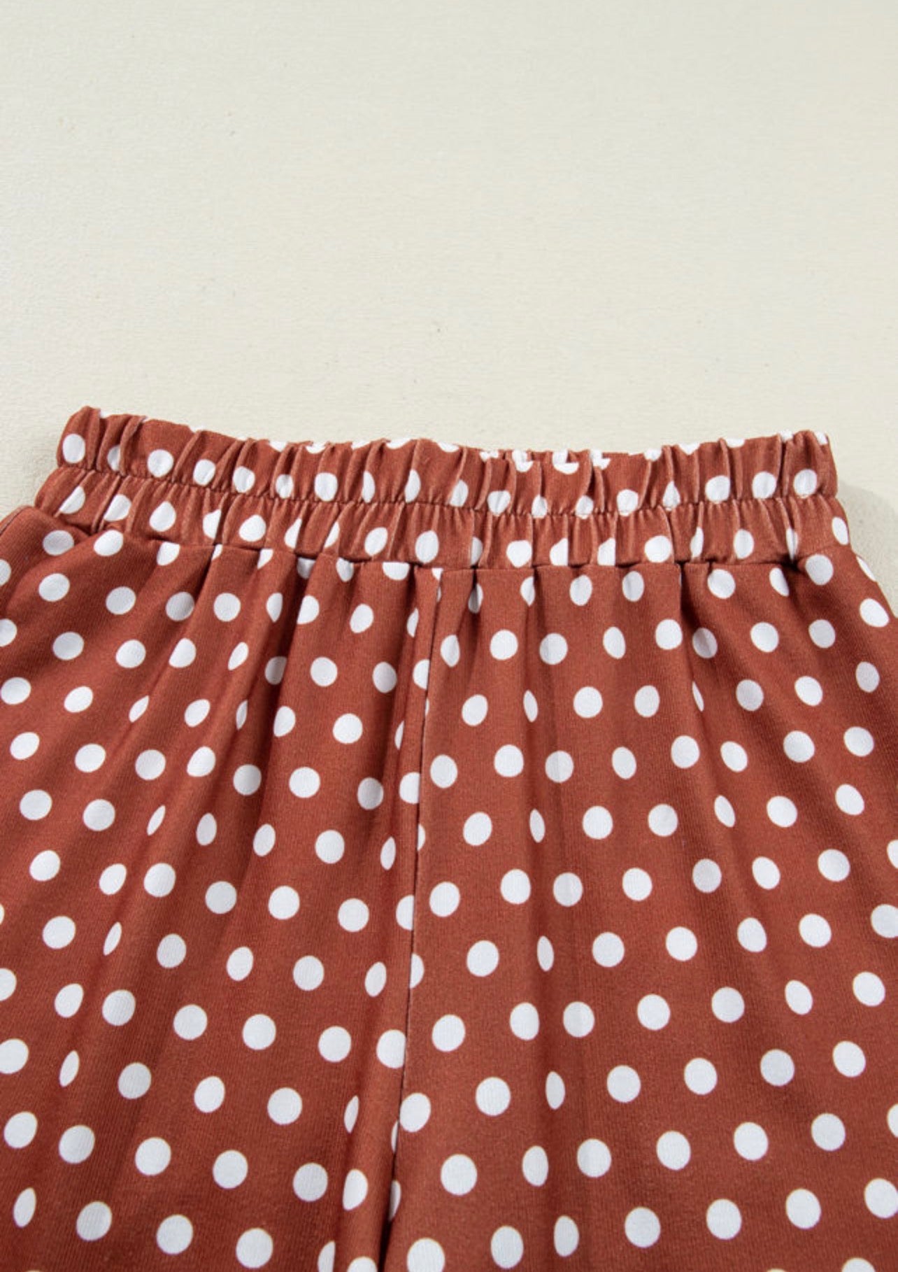 Brown Polka Dot Short Set