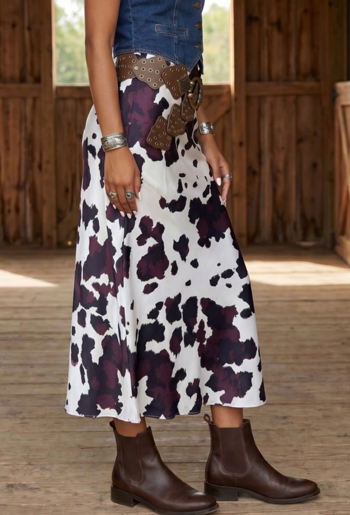 Rustic Rodeo Abstract Skirt