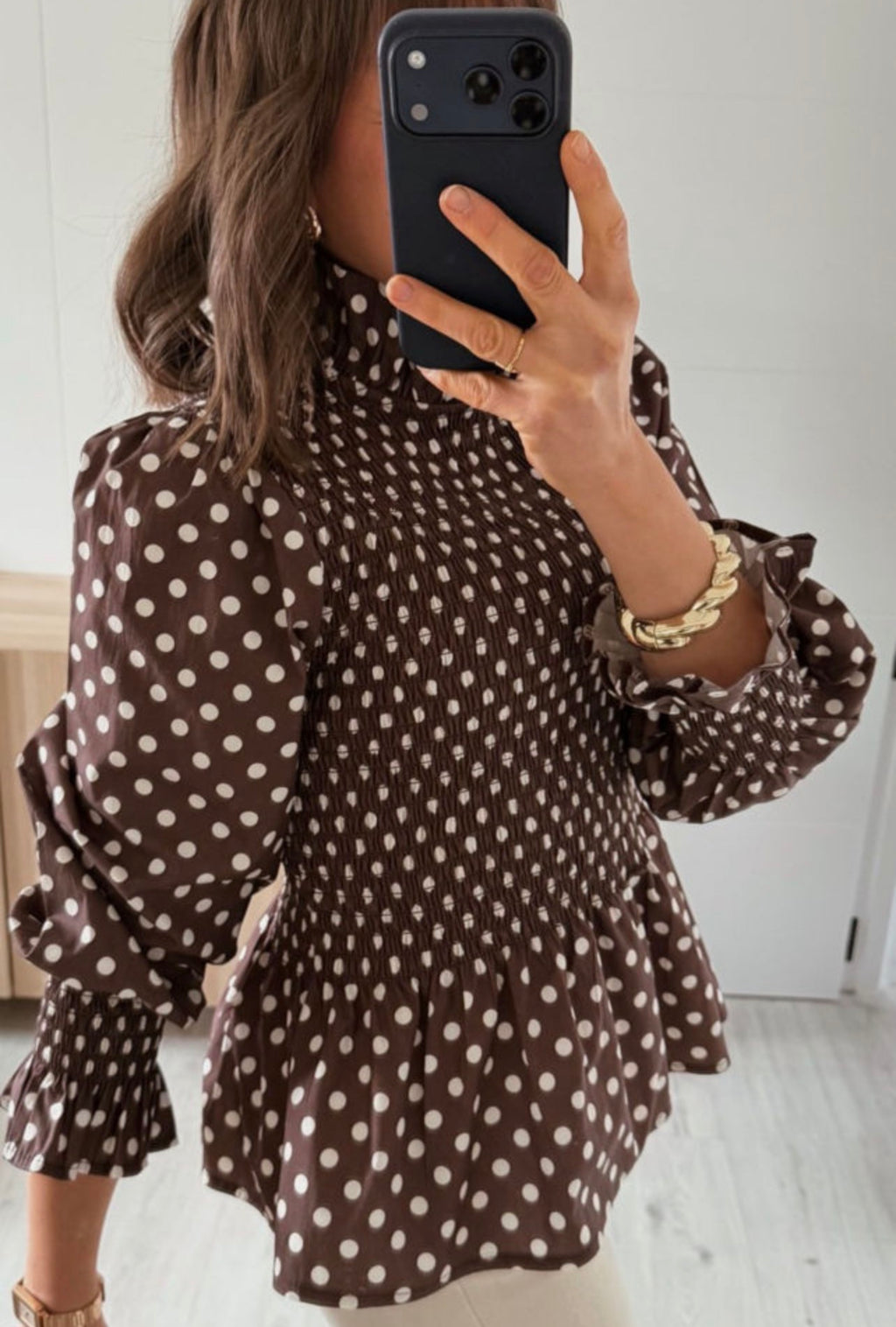 Cocoa Dot Darling Blouse