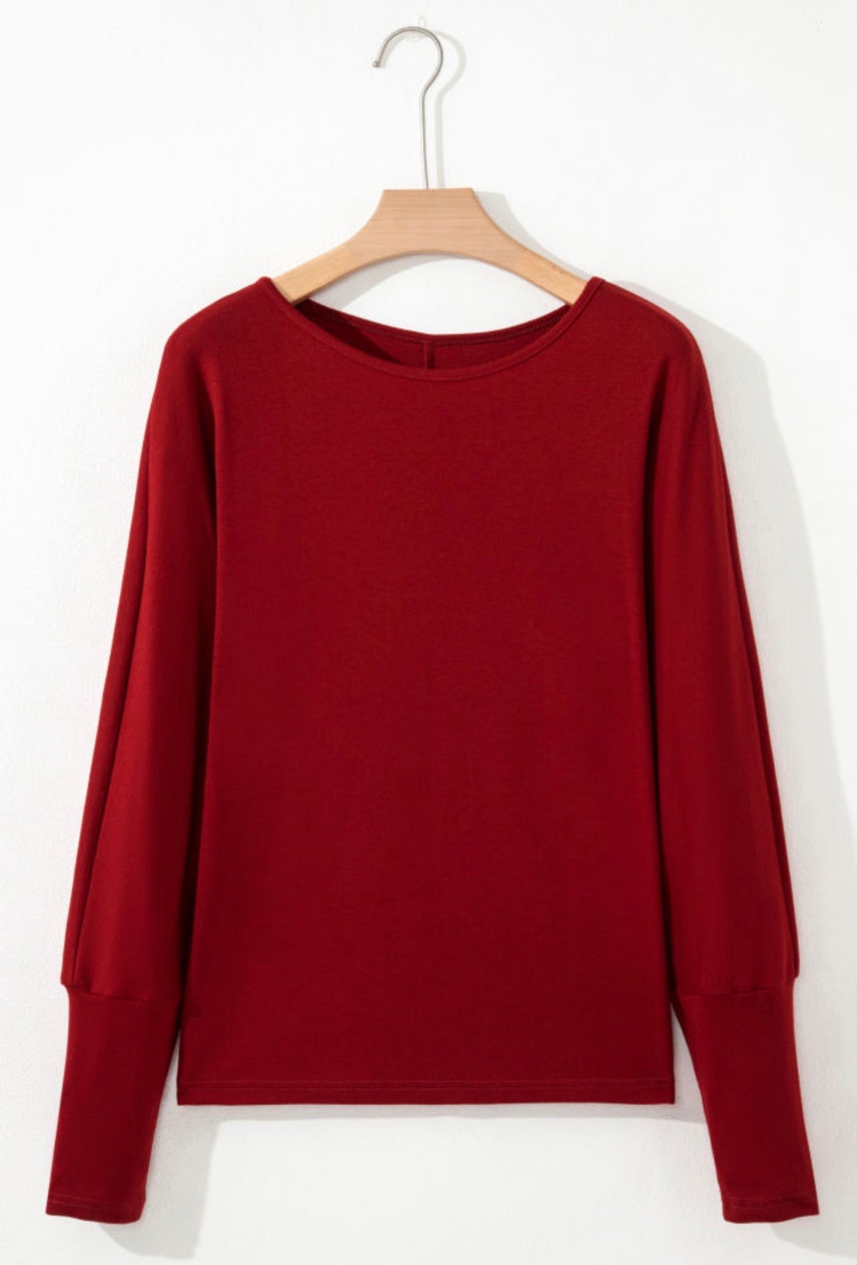 Red Dahlia Extended Cuff Top