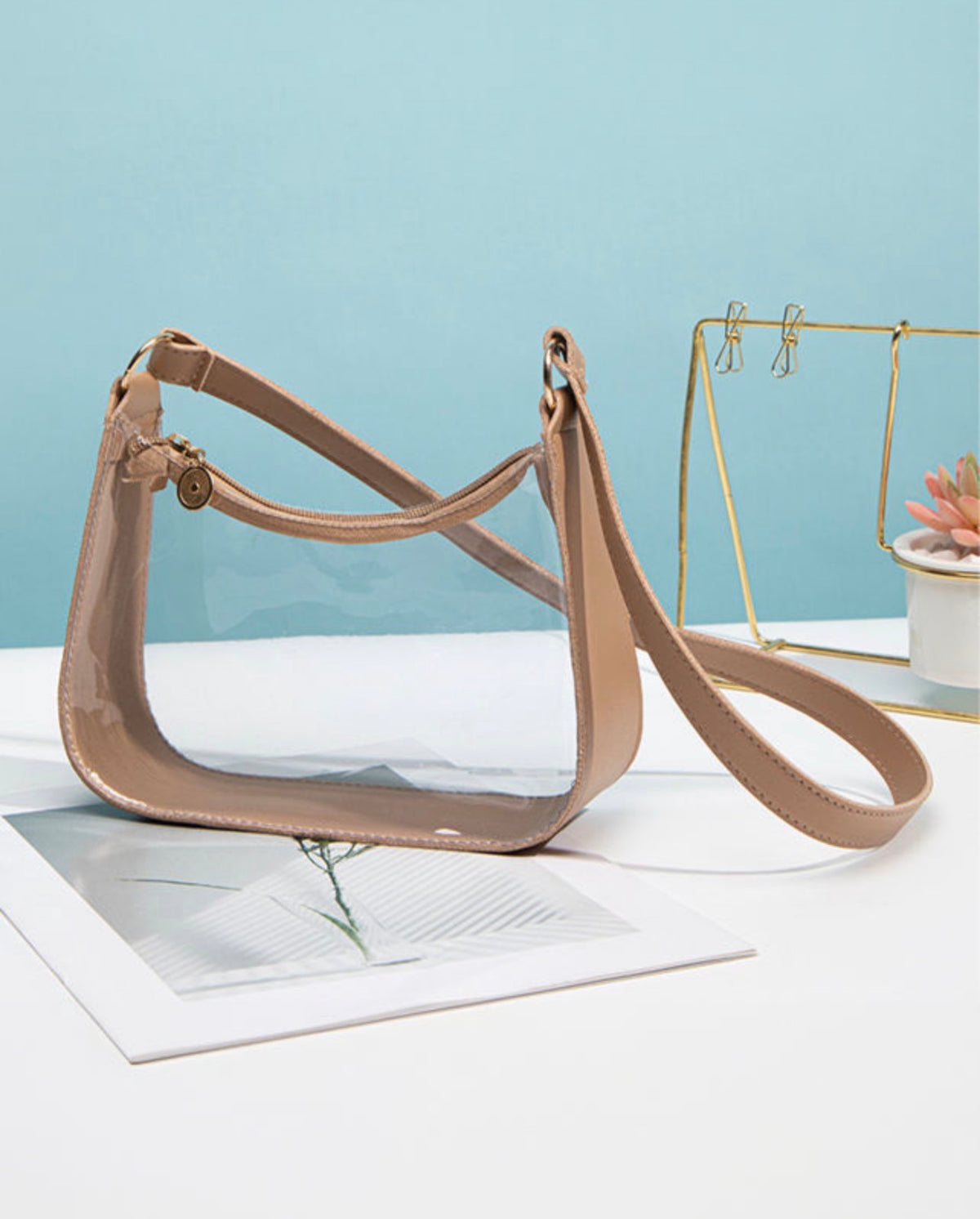 Mocha Clear Shoulder Bag