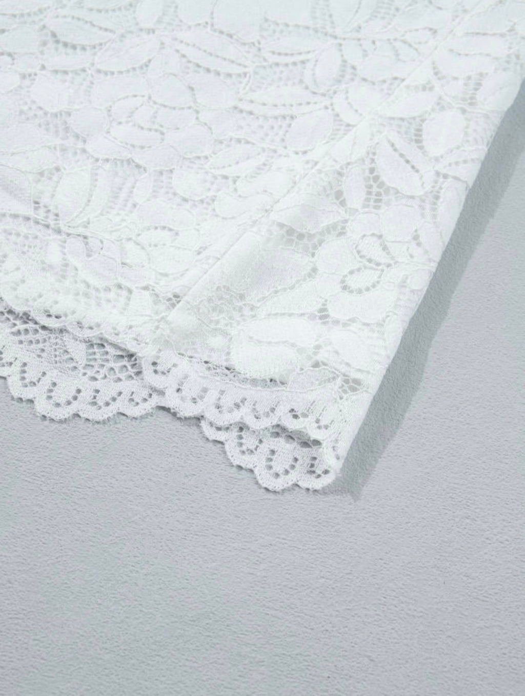 Ivory Lace Ruffle Blouse