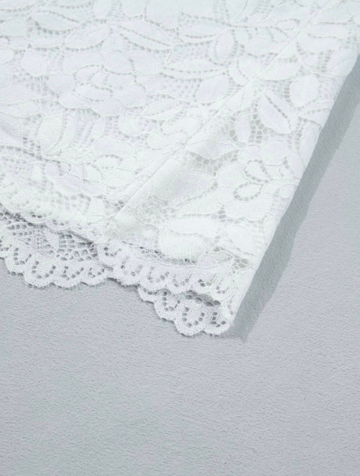 Ivory Lace Ruffle Blouse