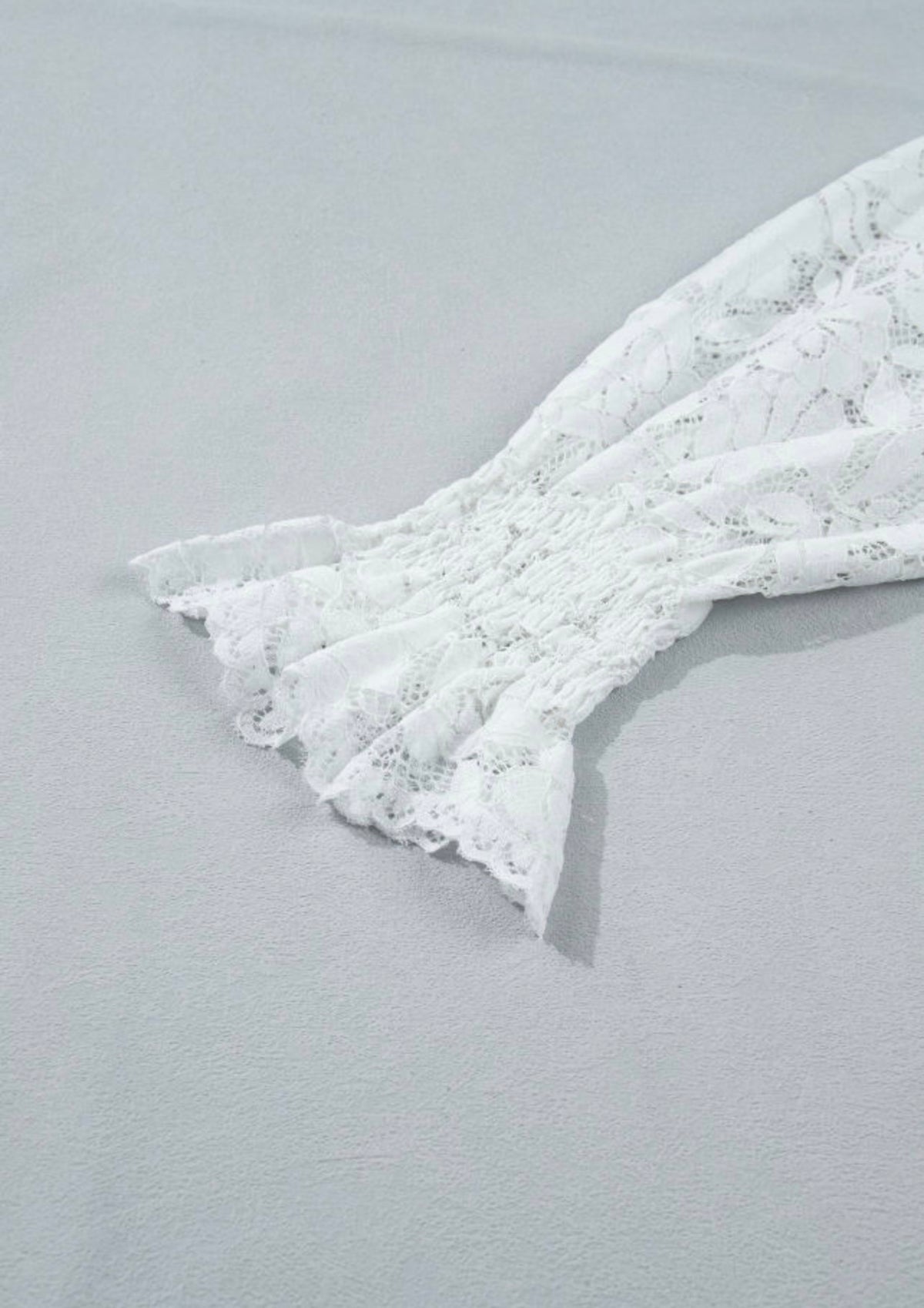Ivory Lace Ruffle Blouse