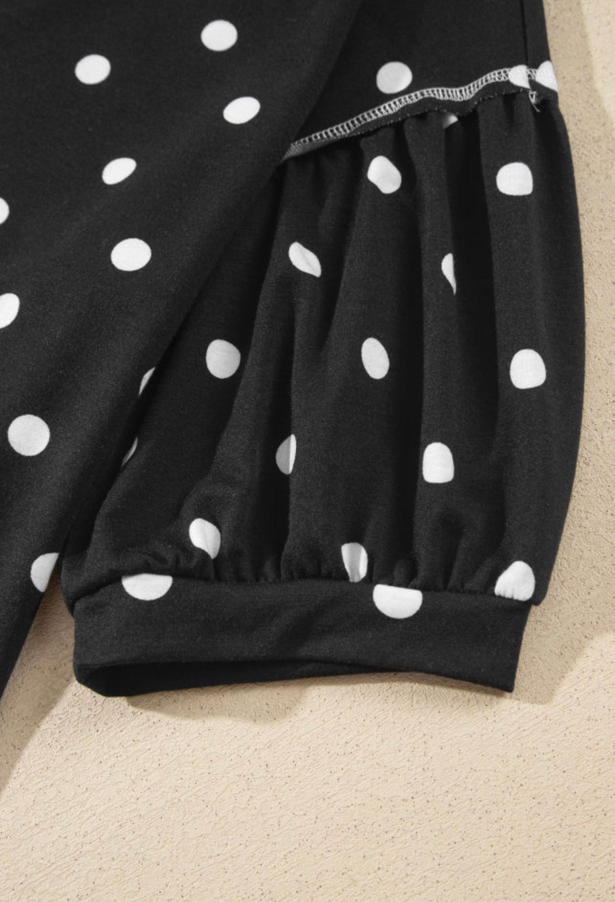 Black Polka Dot Pants Set