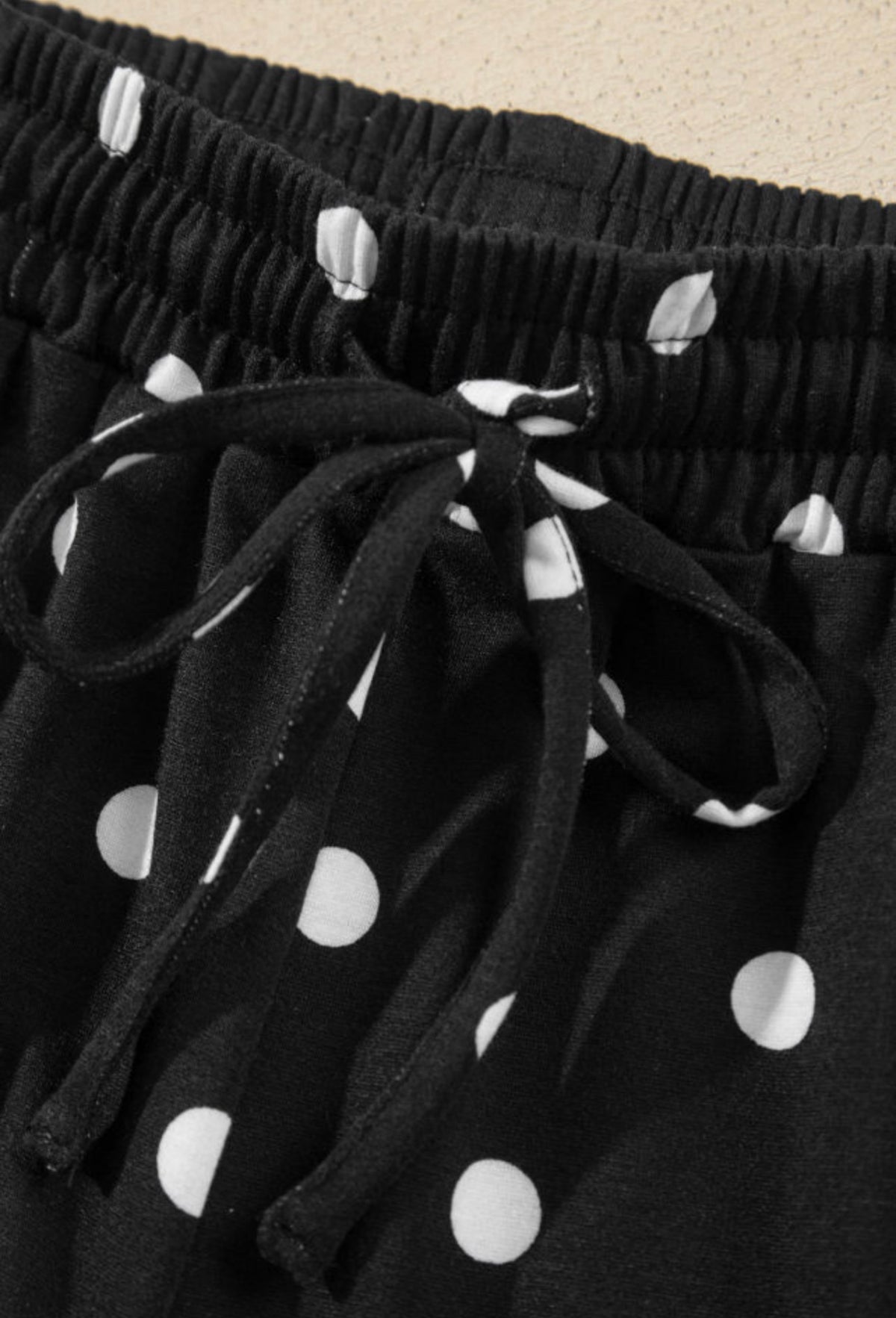 Black Polka Dot Pants Set
