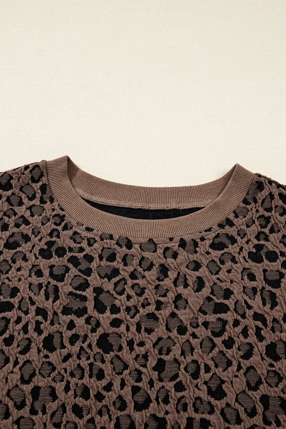Brown Leopard Print Long Sleeve Top