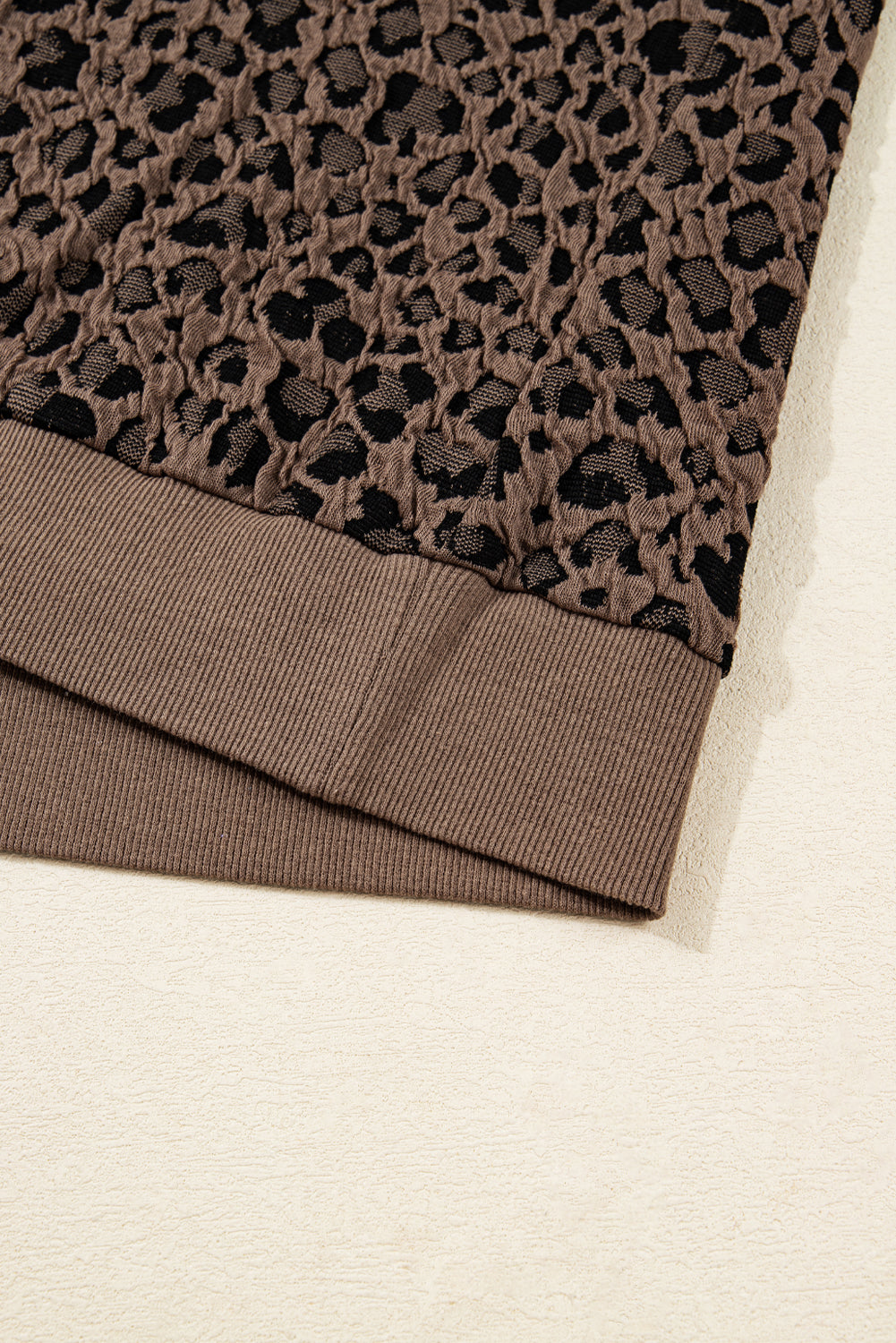 Brown Leopard Print Long Sleeve Top