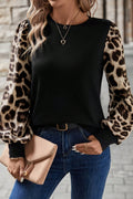 Leopard Puff Sleeve Top