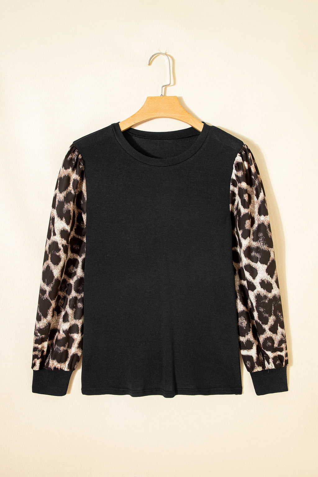 Leopard Puff Sleeve Top