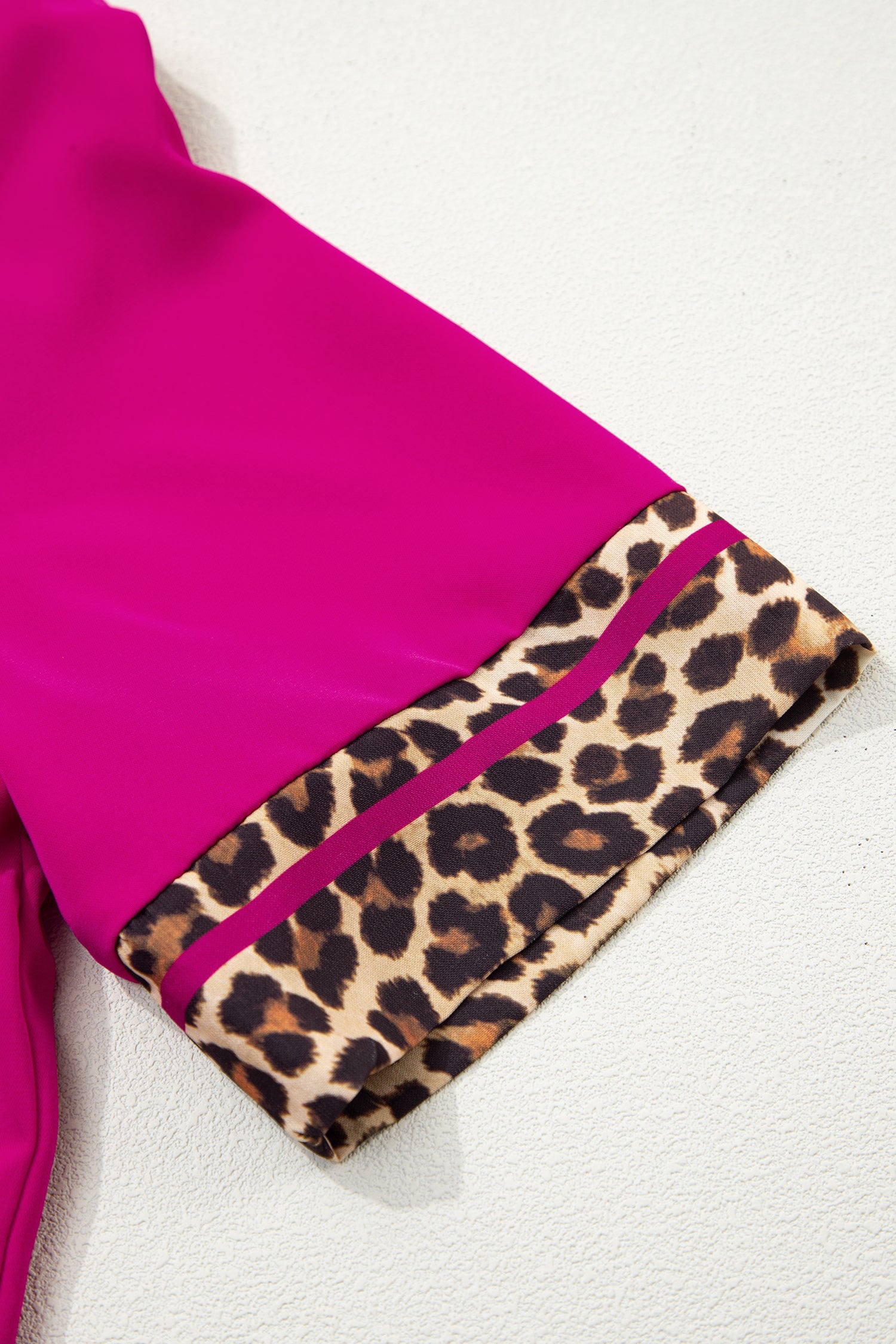 Violet Leopard Trim Blouse