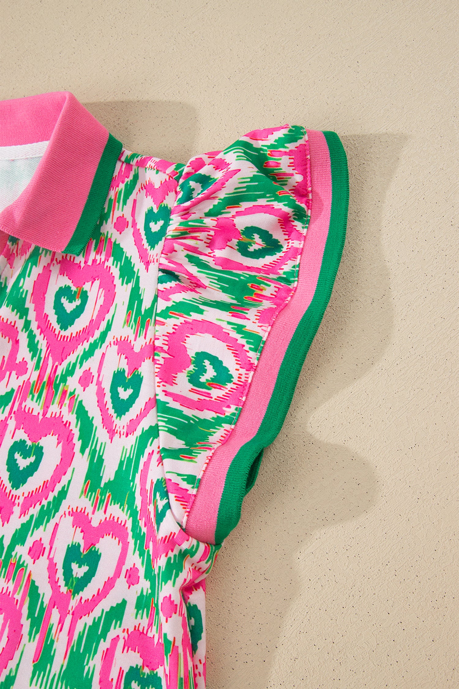 Pink and Green Blouse