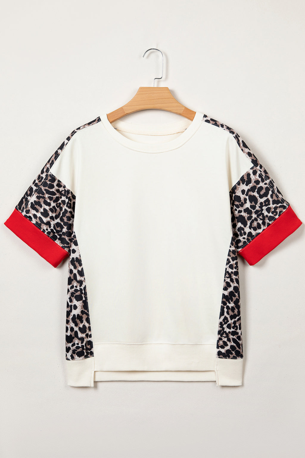 Leopard Color Block Hi-Low Top