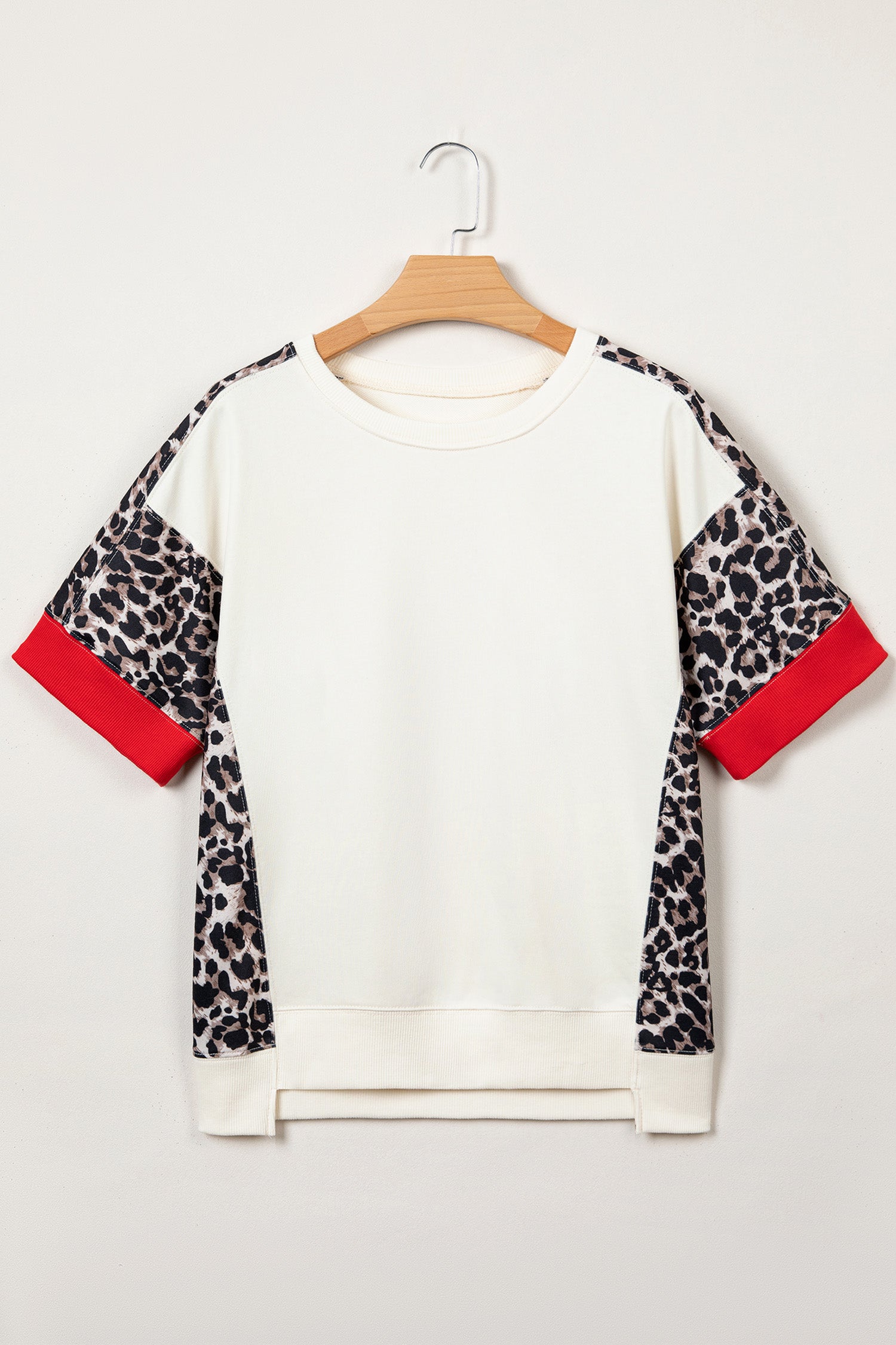 Leopard Color Block Hi-Low Top