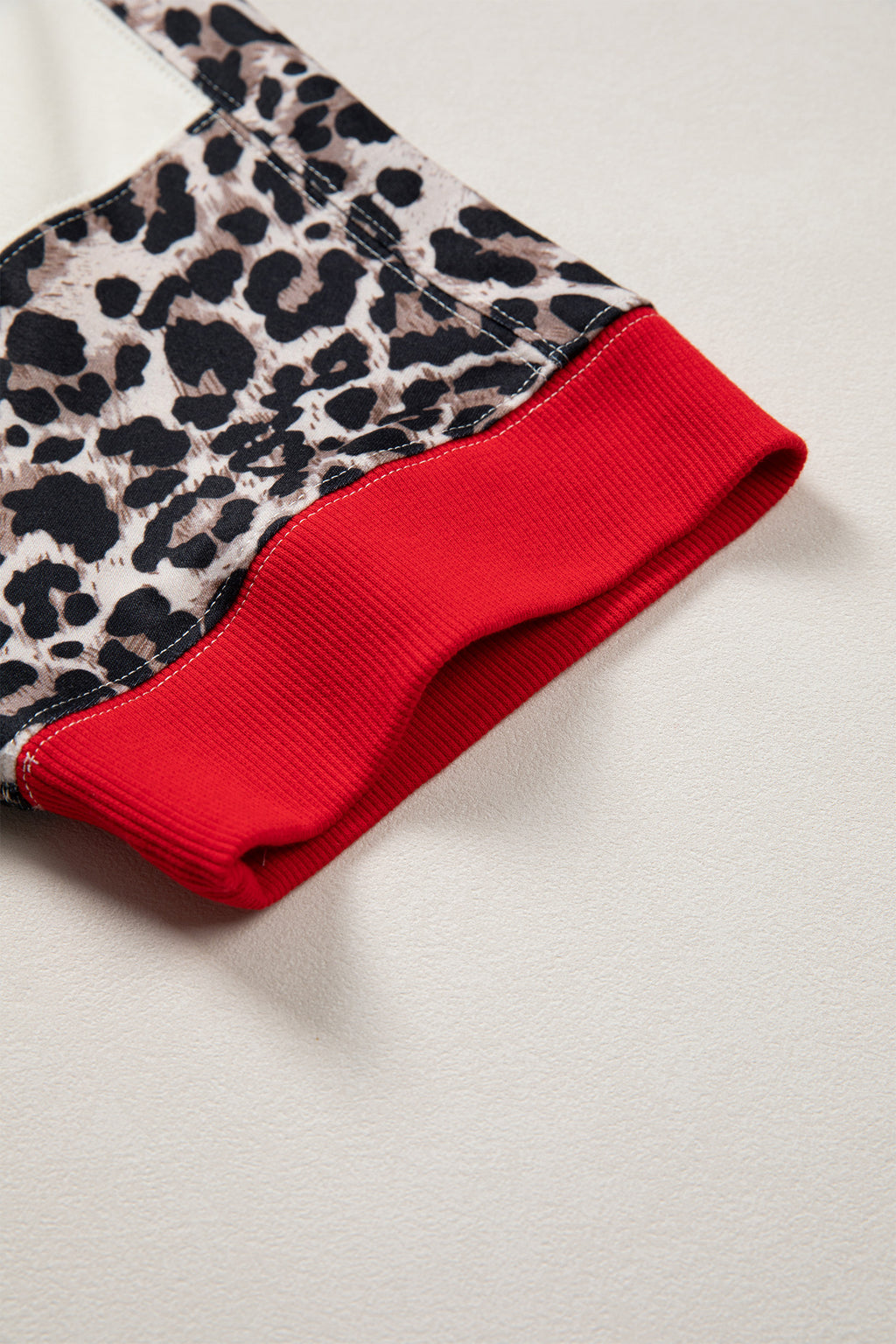 Leopard Color Block Hi-Low Top