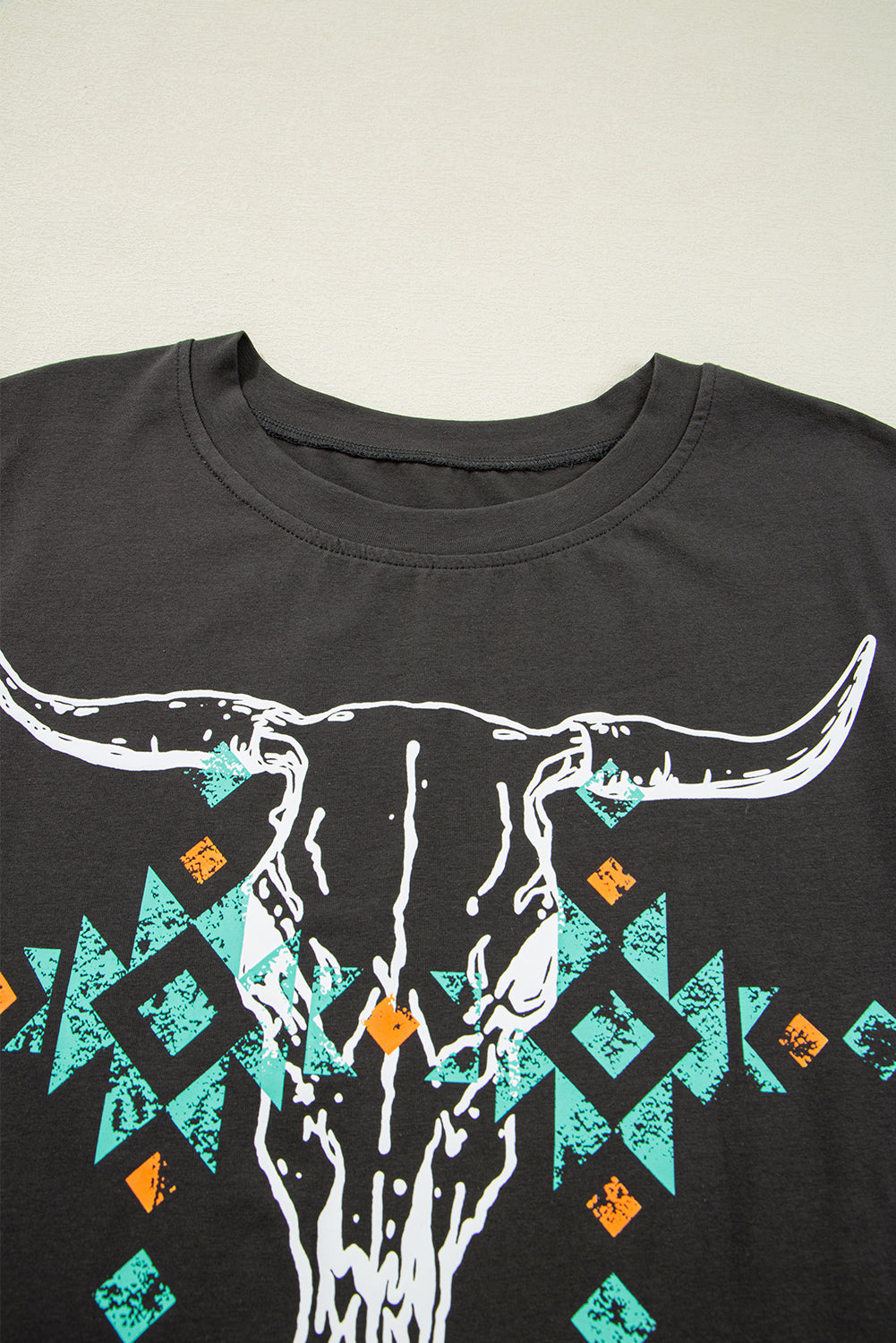 Vintage Bull Skull Graphic Tee