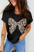 Leopard Bow Graphic Tee