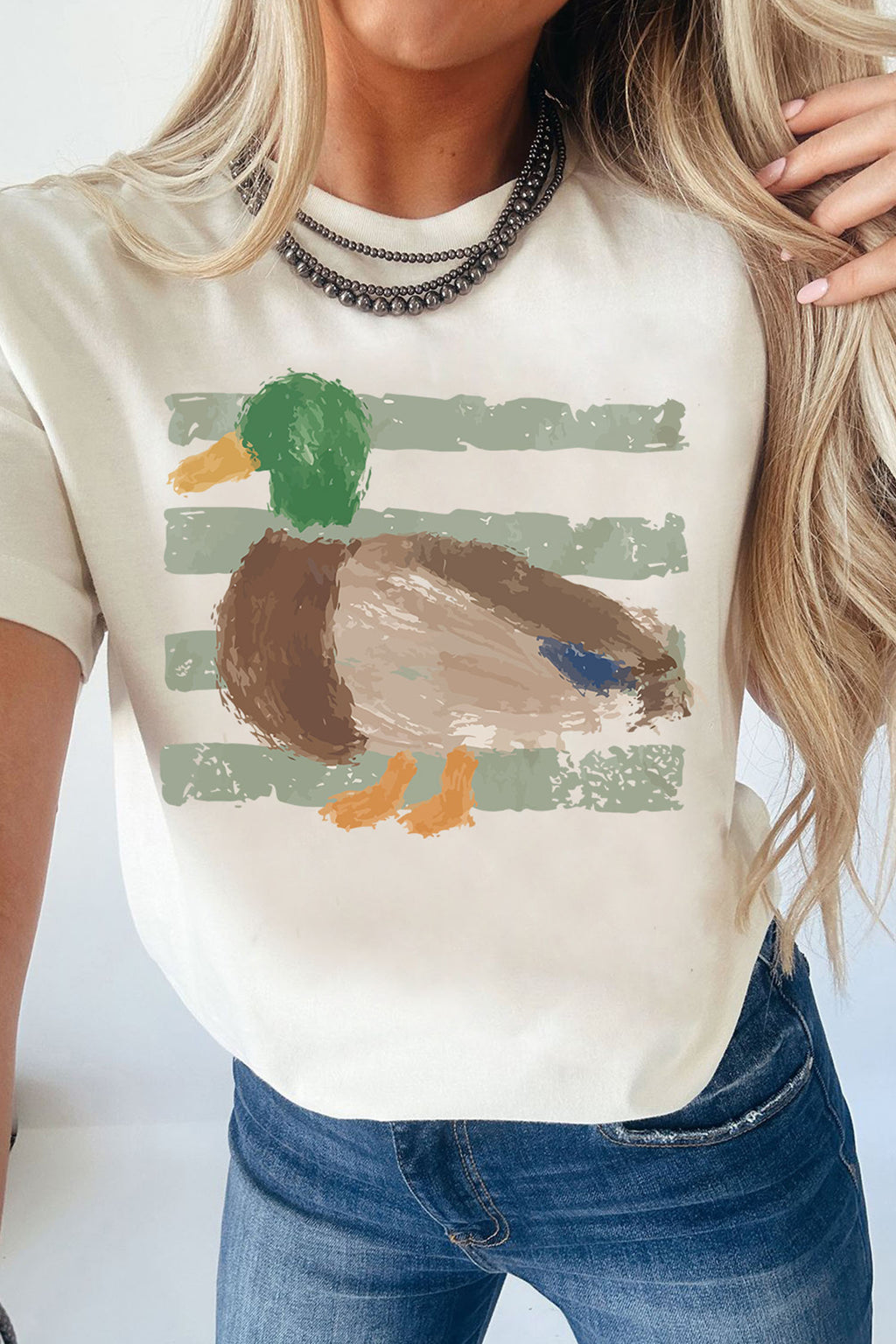 Mallard Duck Graffiti Print T-Shirt