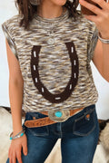 Lucky Horseshoe Western Sweater Vest