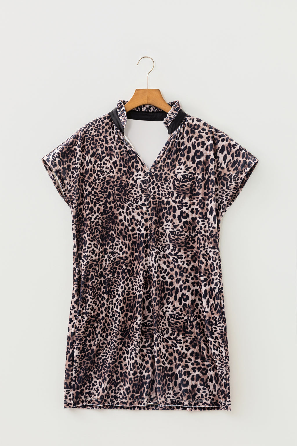 Velvet Touch Leopard Shift Dress