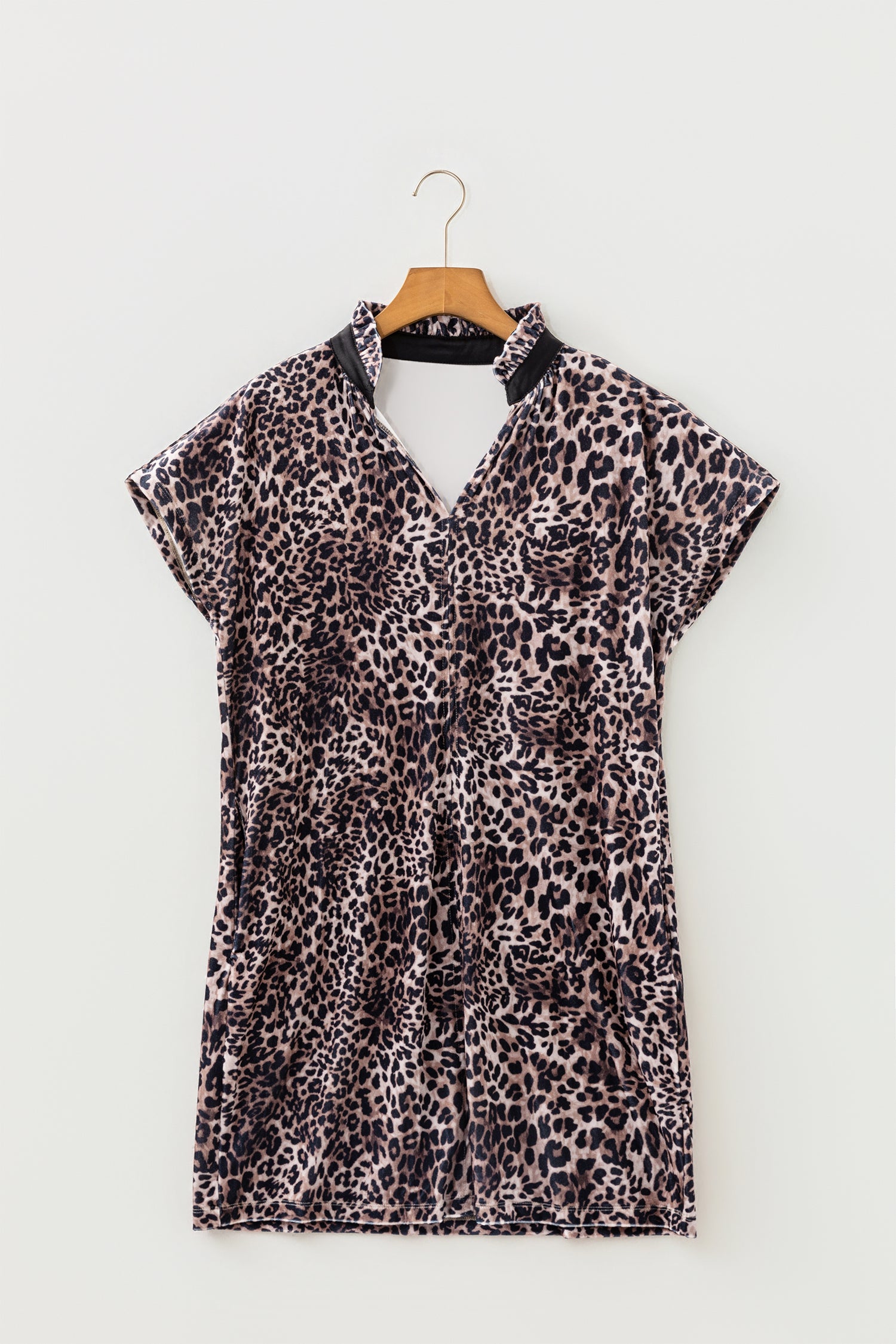 Velvet Touch Leopard Shift Dress