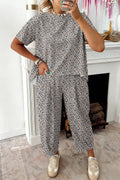 Comfort Leopard Lounge Pant Set