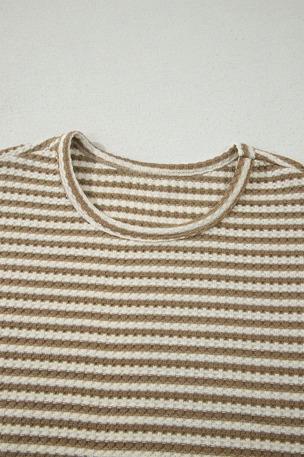 Beige/Brown Striped Short Set