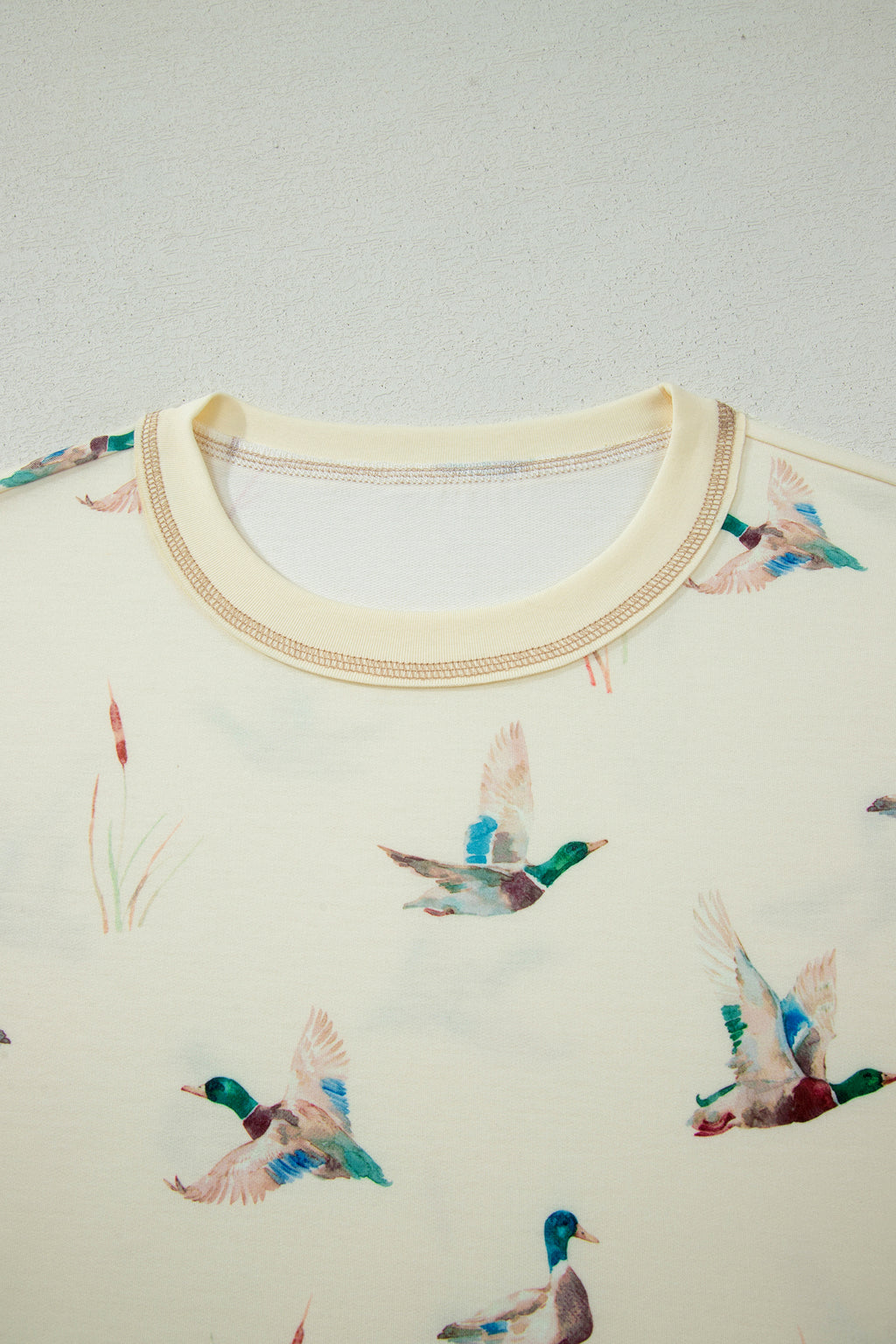 Mallard Duck Print Oversized Tee Lounge Set