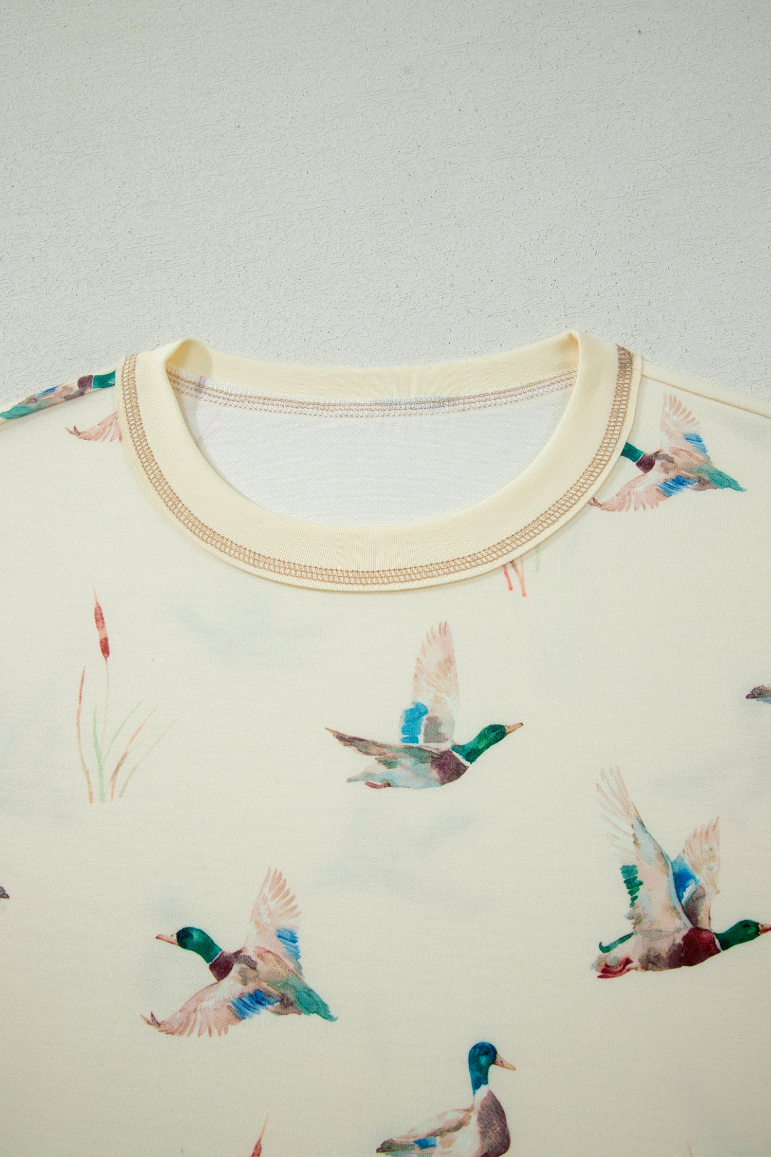 Mallard Duck Print Oversized Tee Lounge Set