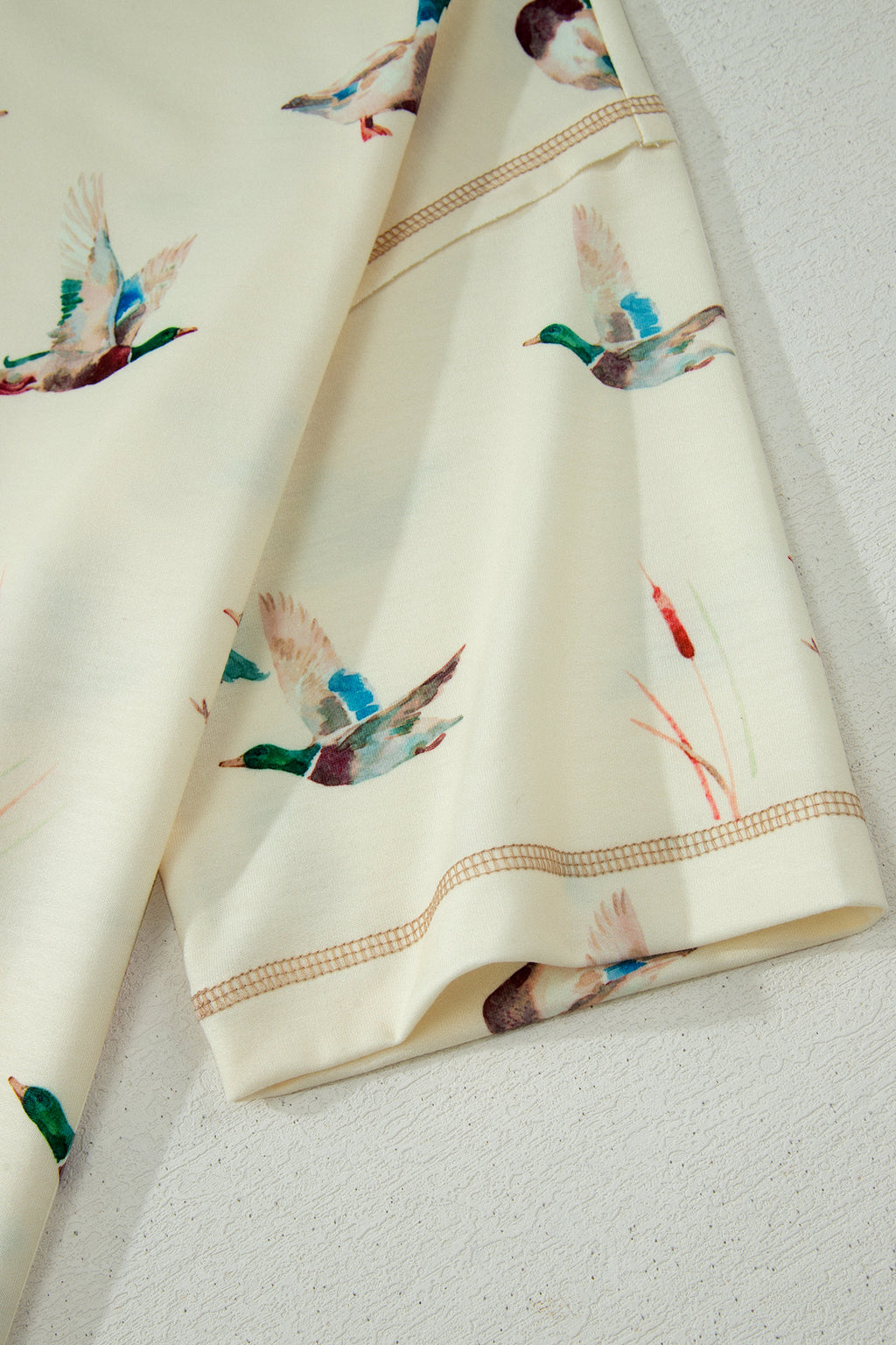 Mallard Duck Print Oversized Tee Lounge Set
