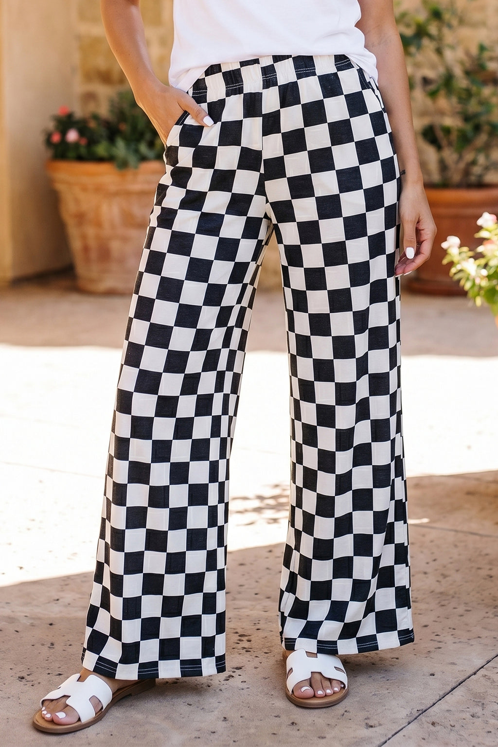 Checkmate Wide Leg Lounge Pants