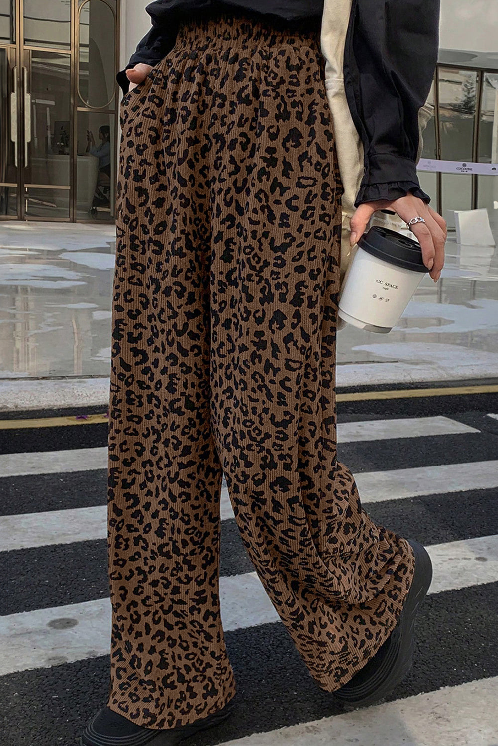 Leopard Wide Leg Pants