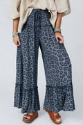 Wild Elegance Leopard Tiered Wide Leg Pants