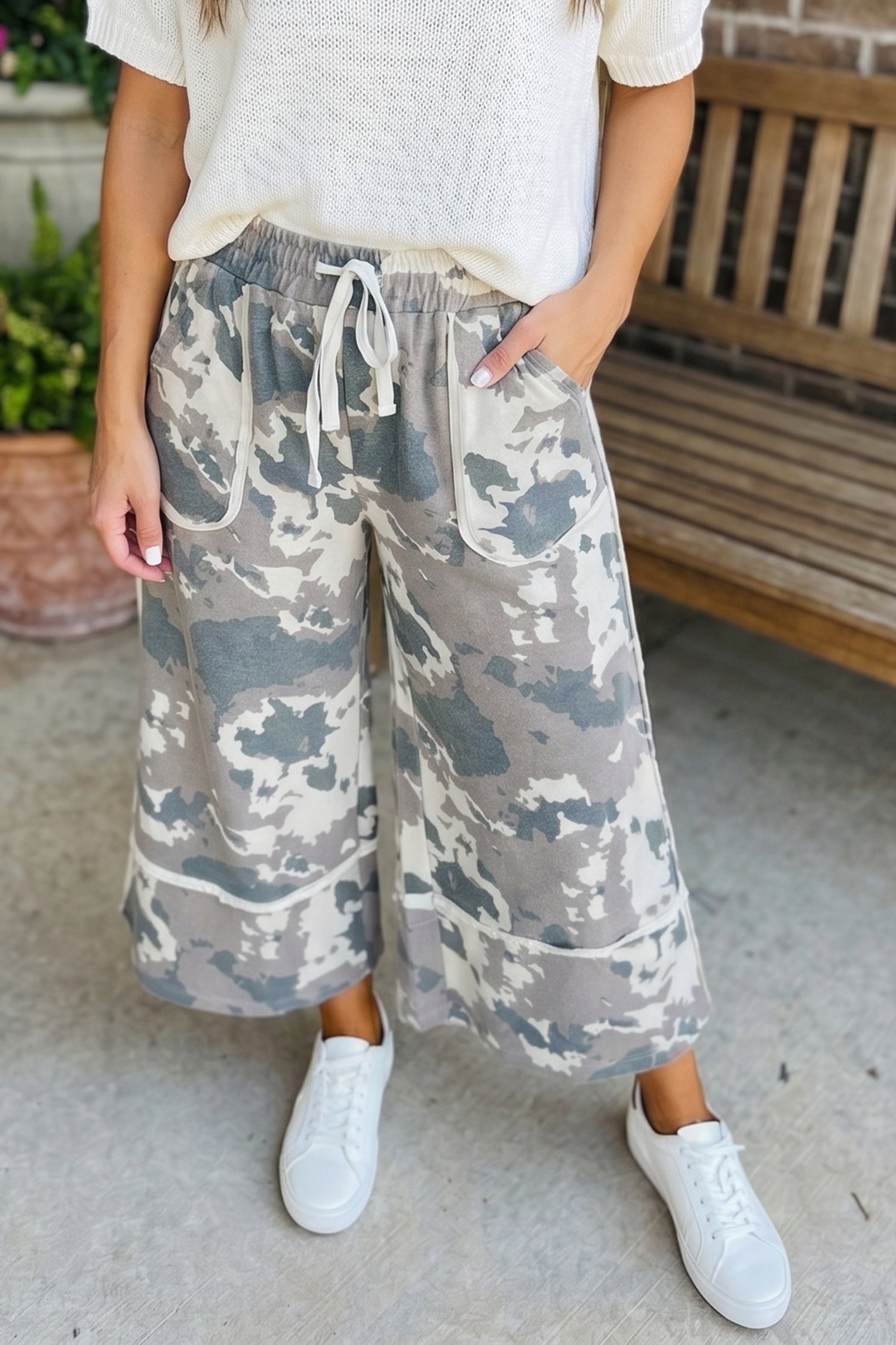 Weekend Wander Camo Wide Leg Pants