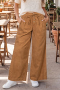 Thai Curry Button Front Wide Leg Pants