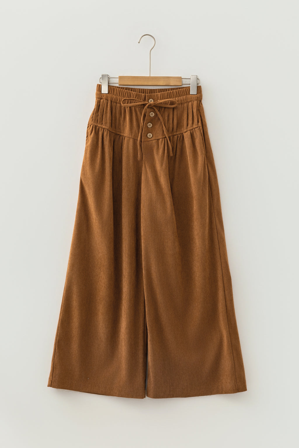 Thai Curry Button Front Wide Leg Pants