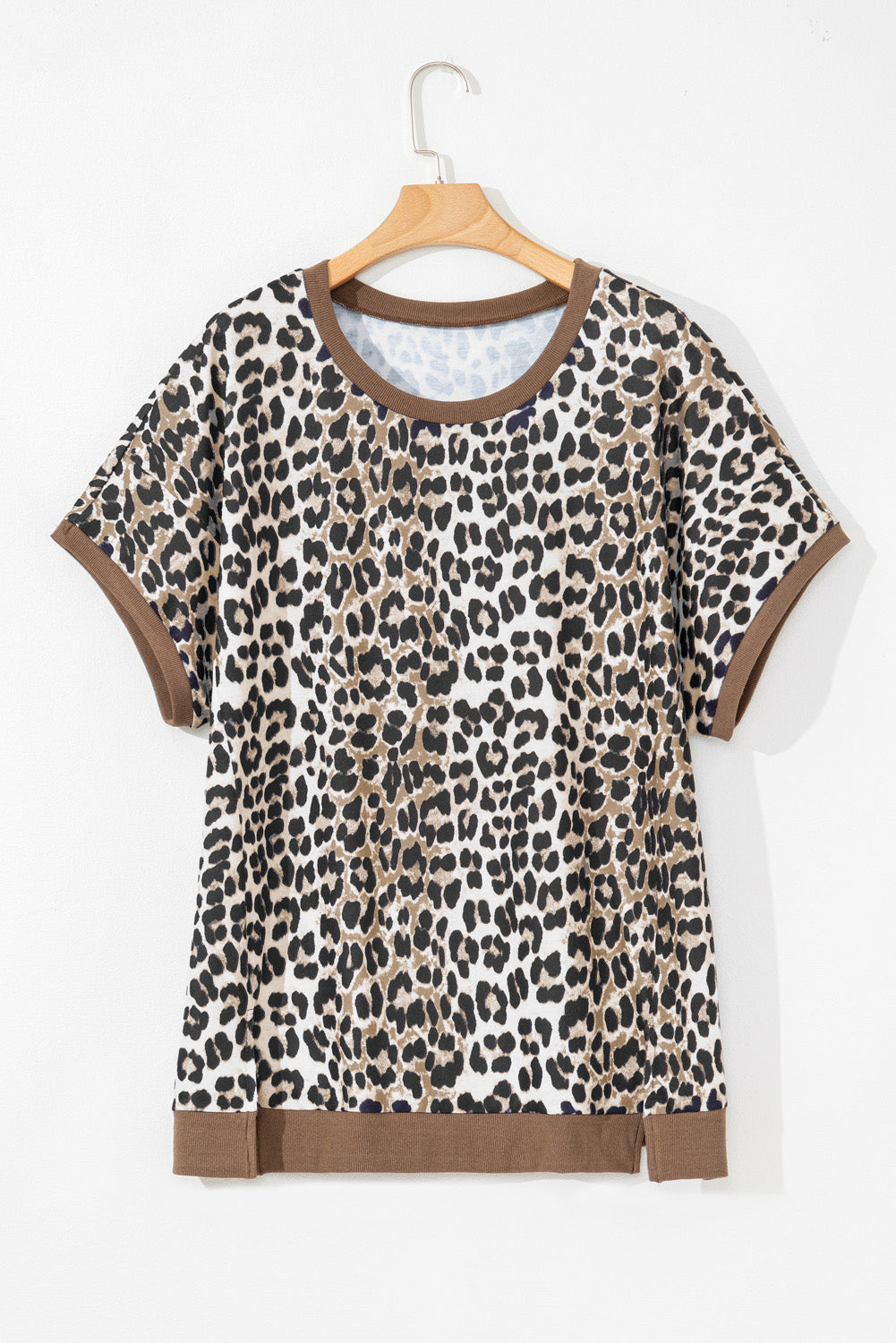 Khaki Leopard Contrast Trim Rop