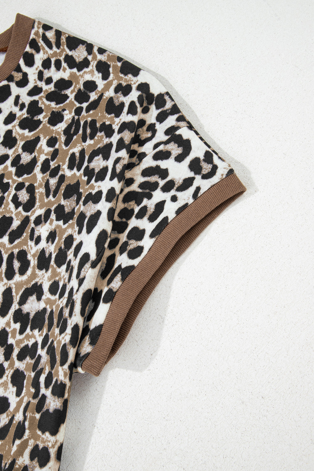 Khaki Leopard Contrast Trim Rop