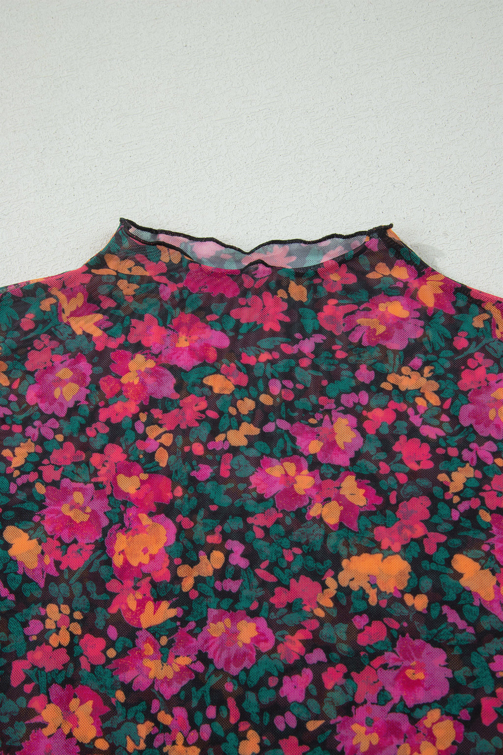 Midnight Bloom Mesh Top
