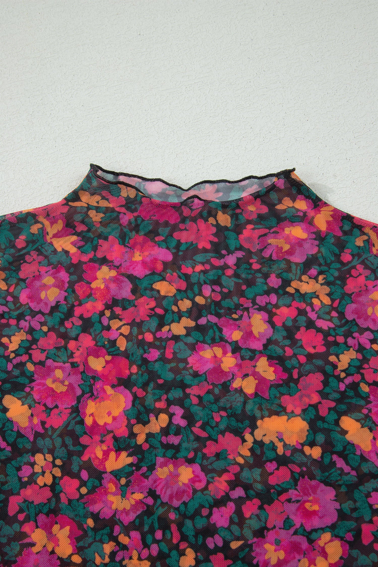 Midnight Bloom Mesh Top