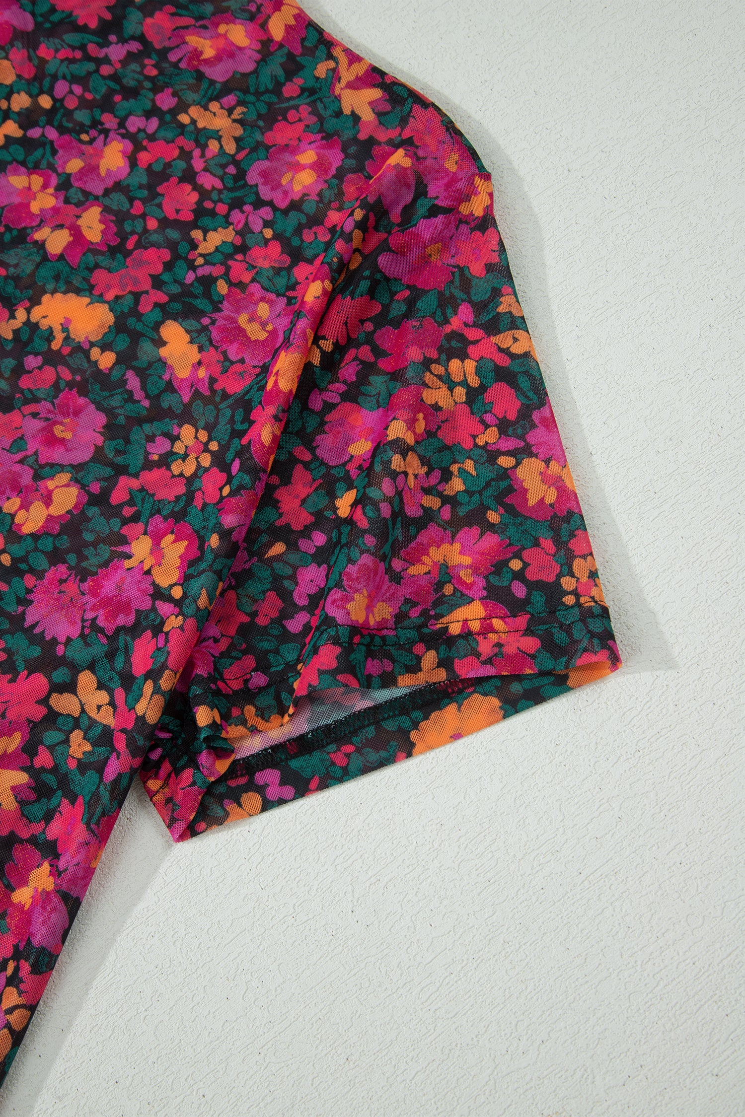 Midnight Bloom Mesh Top
